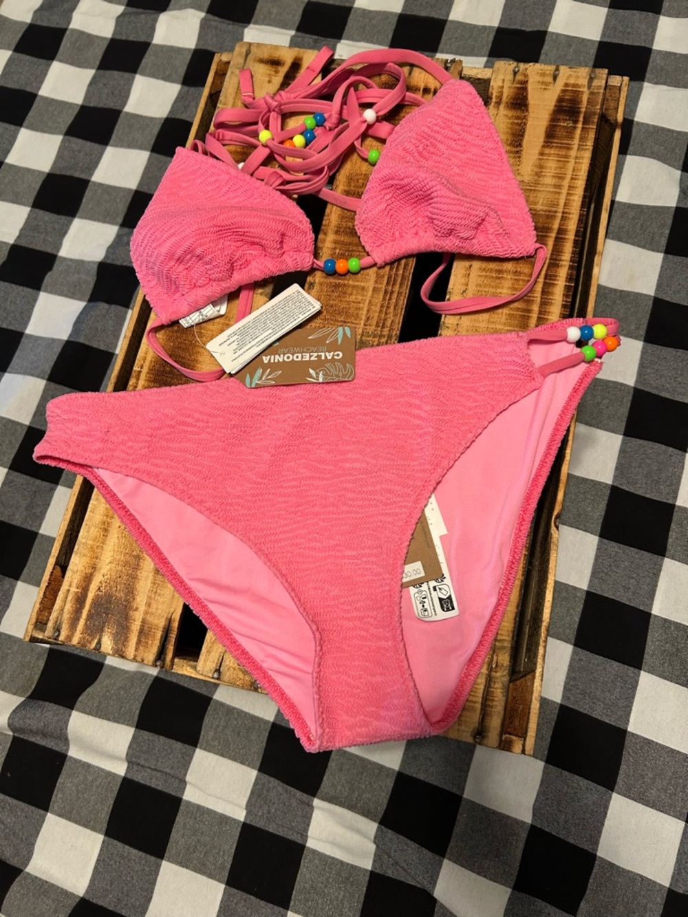 Lolly Pink Textured Bikini